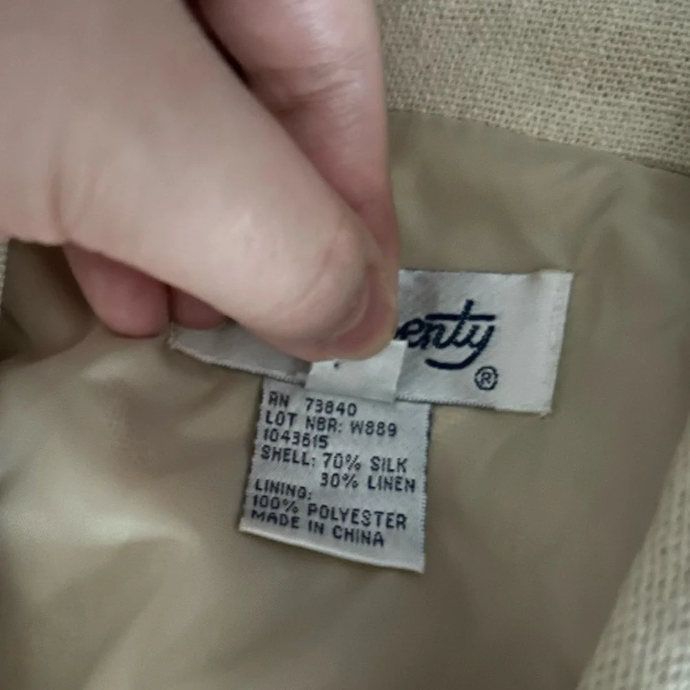 Vintage Silk/Linen Cream Blazer - Picture 8 of 8